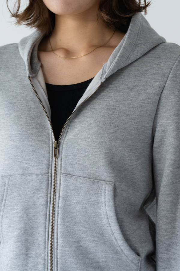 セットアップ対応》きれいめカジュアル 裏起毛ジップパーカー｜TOPS