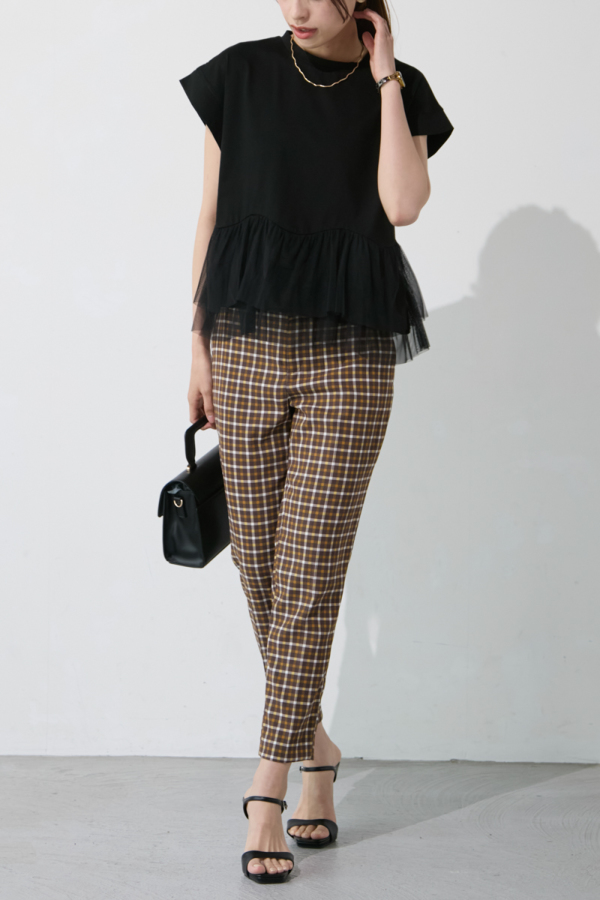チュールドッキングカットソー｜TOPS｜レディースファッション