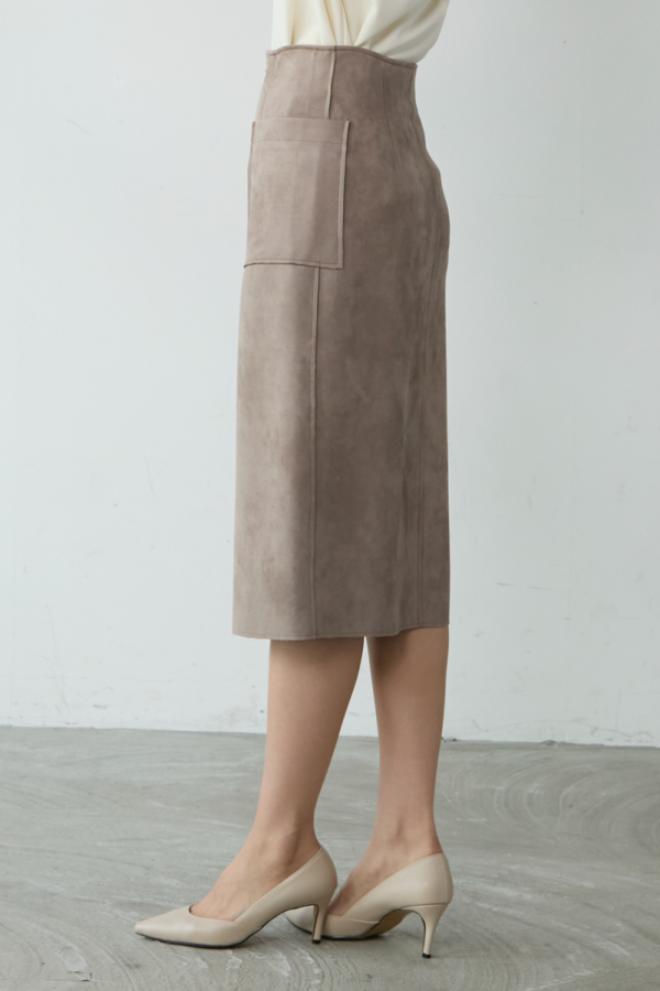 GUCCI スウェード　スカート フェイクスエードフロントジップスカート｜SKIRT｜レディース