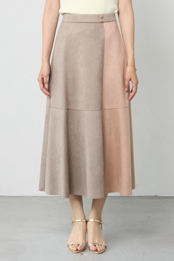 フェイクスエードバイカラースカート｜SKIRT｜レディースファッション