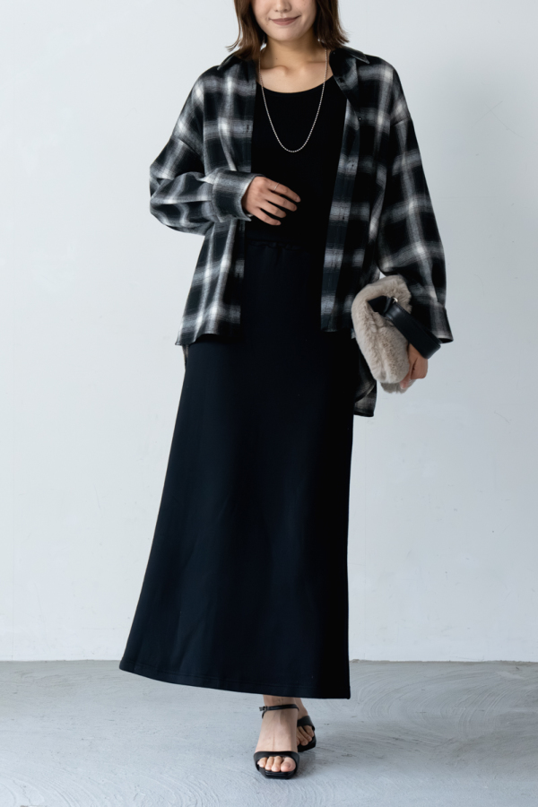 モノトーンオンブレチェックシャツ｜TOPS｜レディースファッション通販