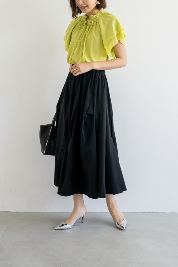スカート enn* ナイロンタックデザインスカート｜SKIRT｜レディースファッション通販