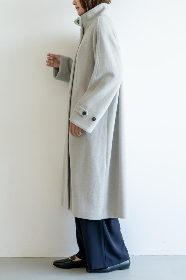 MIRO AMURETTE スタンドカラータックコート グレー MIRO AMURETTE スタンドカラータックコート グレー comin's