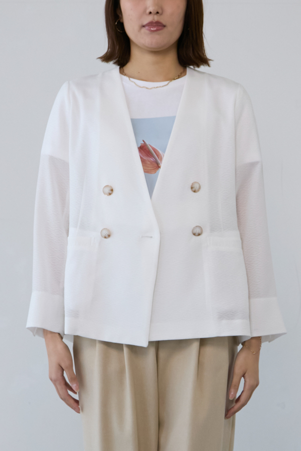 み*❥様 ノーカラーシアージャケット シアーツイードノーカラージャケット｜OUTER｜レディース