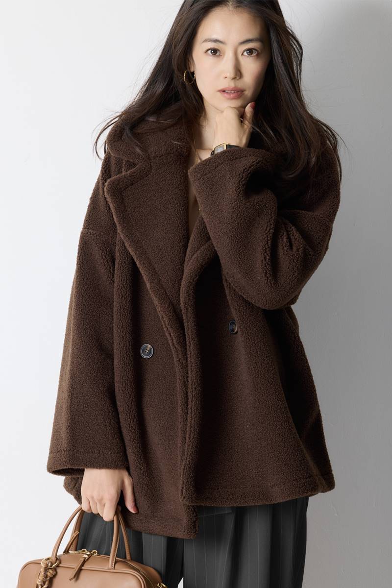 ミクロボアムートンPコート｜OUTER｜レディースファッション通販のM