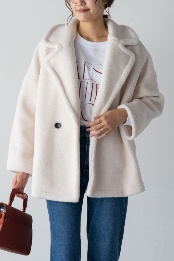 ミクロボアムートンPコート｜OUTER｜レディースファッション通販のM