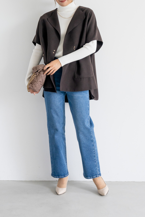 11/15発送 or 11/21以降発送　NOBLE MTRリバーポンチョ ジレ 新品 ノーブル MTR リバーポンチョ ジレ - メルカリ