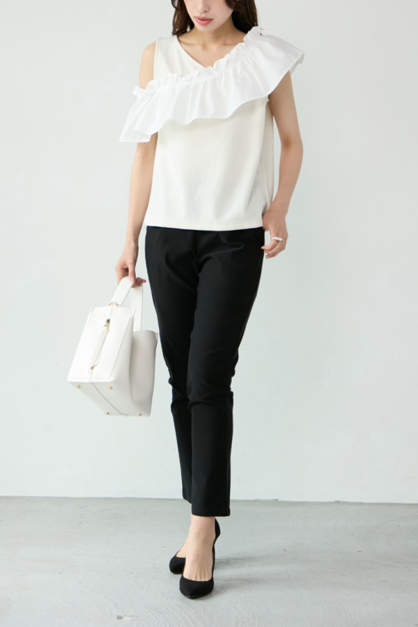 トップス a___r_. LOWRYS FARM tシャツ スタイルUPクロスカップキャミ 100757