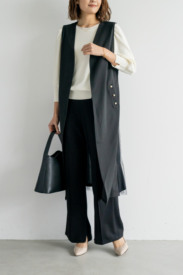 backチュールカットジレ