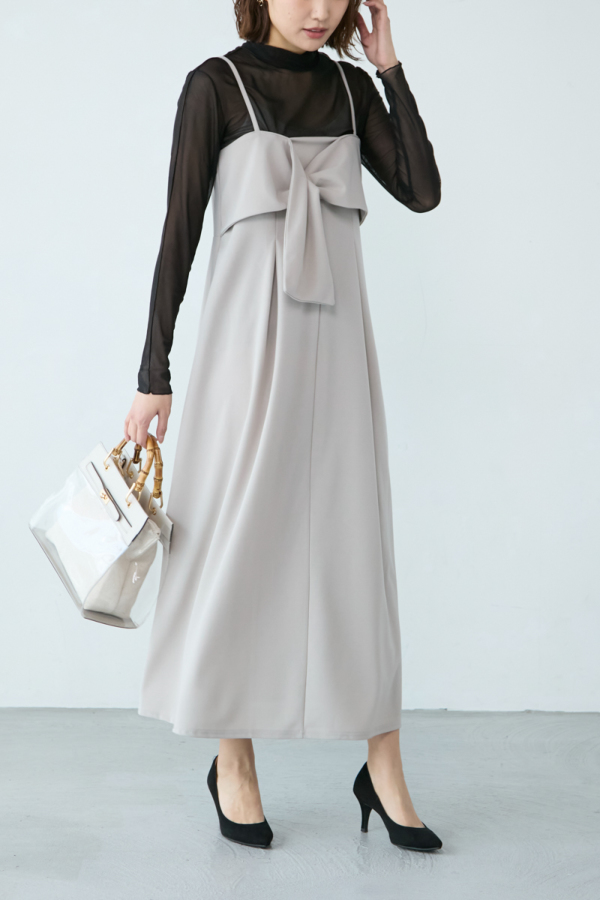 美品¥60,500 フロントリボンワンピース(38 Ｌ) フロントリボンキャミワンピース｜ONE-PIECE｜レディース