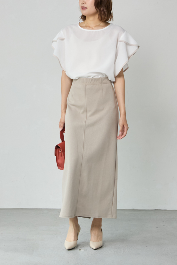 パイピングフリルスリーブブラウス｜TOPS｜レディース