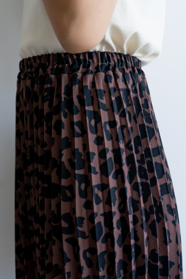ヒョウ柄プリーツスカート｜SKIRT｜レディースファッション通販のM