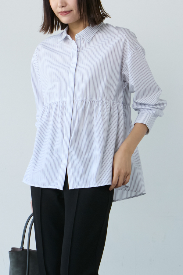 ラメストライプシャツ｜TOPS｜レディースファッション通販のM