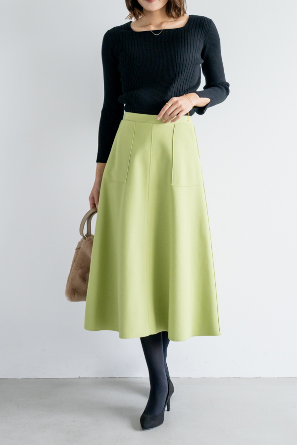メルトンダブルポケットフレアスカート｜SKIRT｜レディース