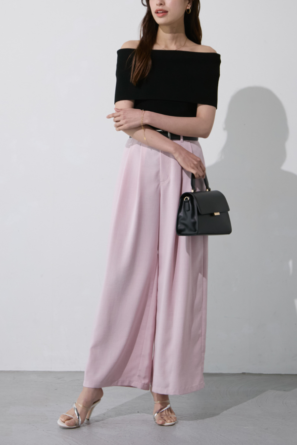 セットアップ対応》ダブルタックストレートパンツ｜PANTS