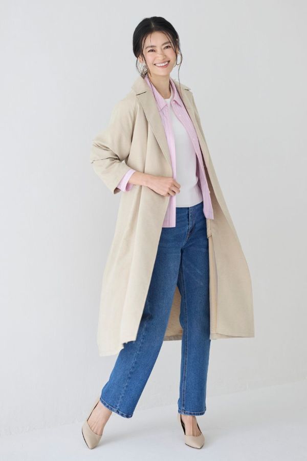 ピーチスキントレンチコート｜OUTER｜レディースファッション通販のM