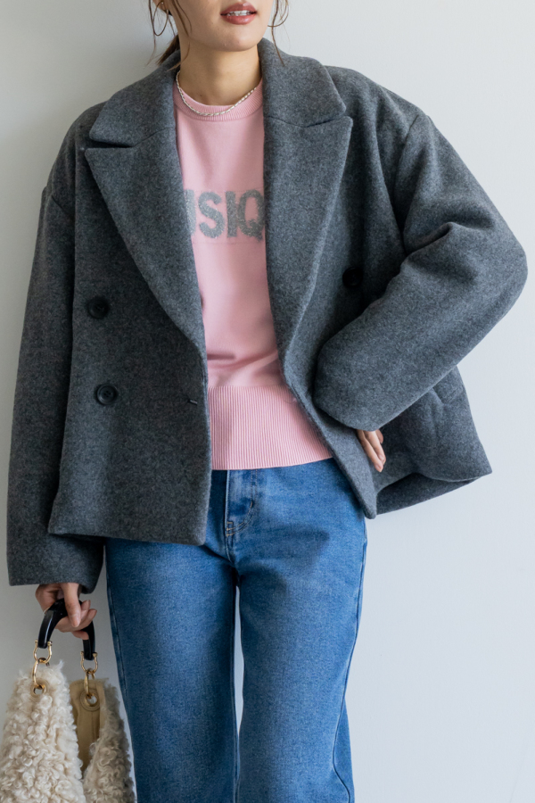 TOMORROWLAND МАСРНЕЕ シープパイルショートPコート グレー ライトパイルPコート｜OUTER｜レディースファッション通販のM