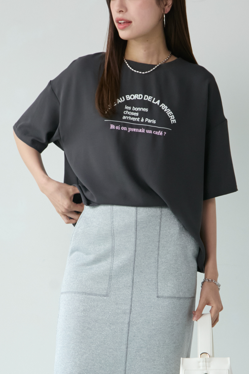 ロゴ刺繍ブラウス｜TOPS｜レディースファッション通販のM.deux(エムドゥ)