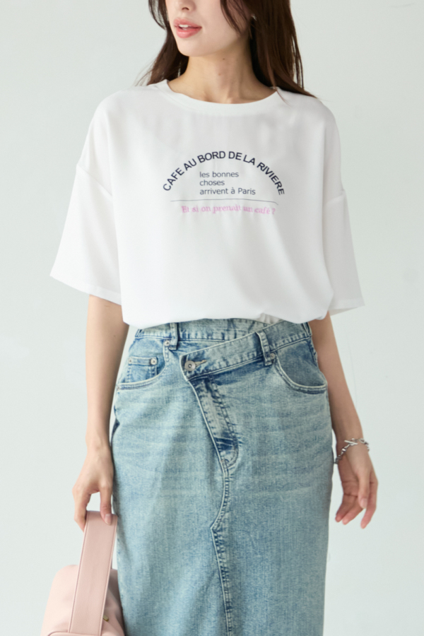 ロゴ刺繍ブラウス｜TOPS｜レディースファッション通販のM.deux(エムドゥ)