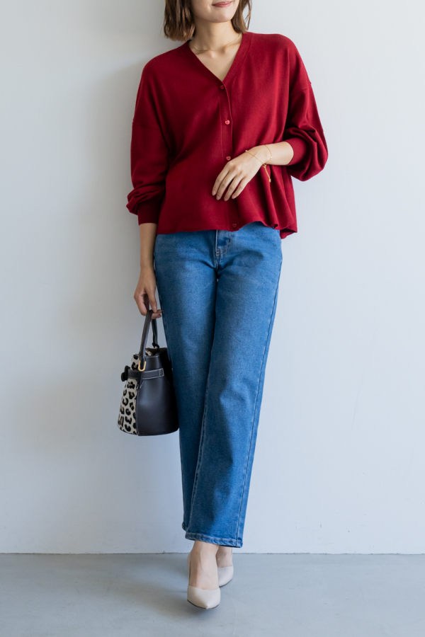 ペプラムVネックカーデ｜TOPS｜レディースファッション通販のM.deux