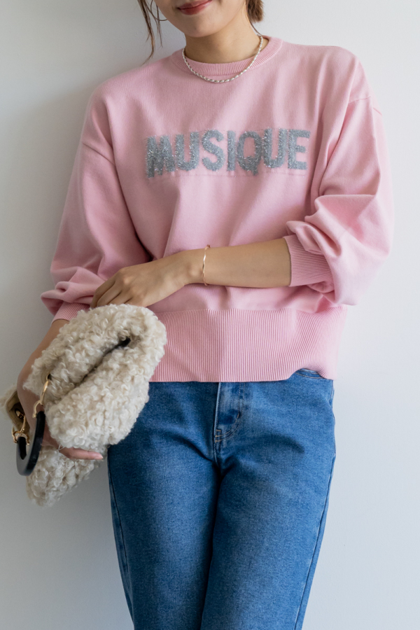 ラメシャギーロゴニット｜TOPS｜レディースファッション通販のM.deux