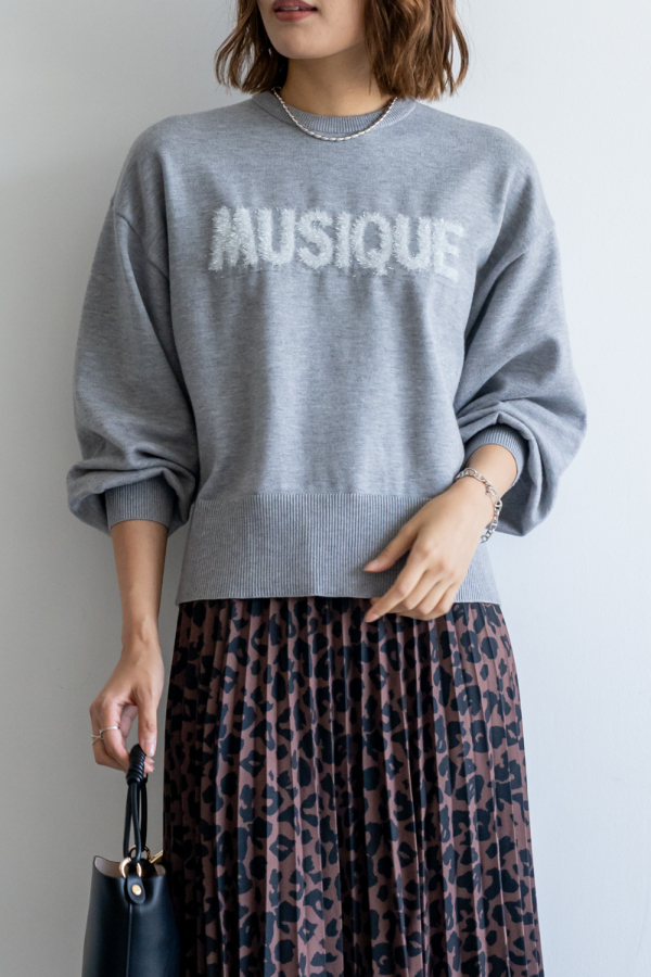 ラメシャギーロゴニット｜TOPS｜レディースファッション通販のM.deux