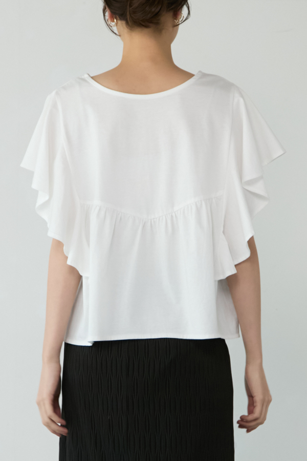 familiar フリル付きカットソー 80 ホワイト 2wayフリルカットソー｜TOPS｜レディースファッション通販のM