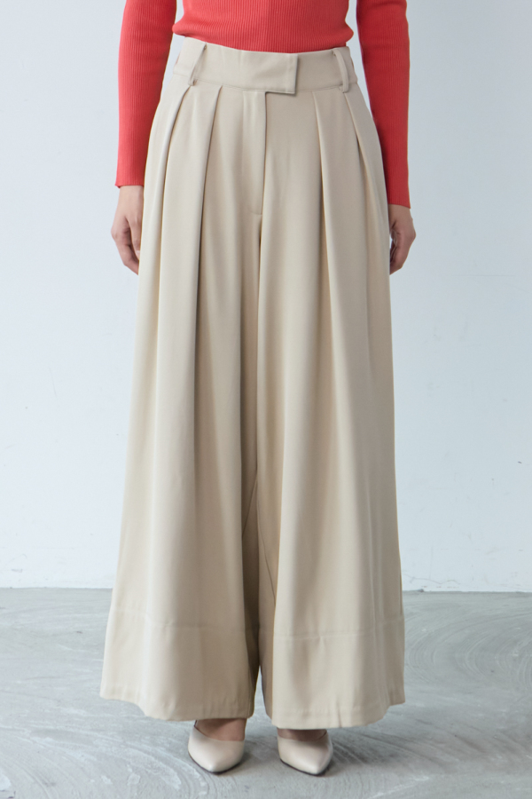 Double waist wide パンツ　マルチ D.HYGEN - Patchwork Jacquard Stretch Slim Pants