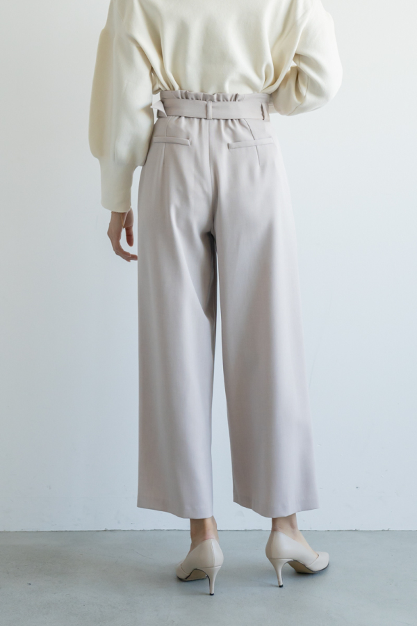 ベルト付きタックストレートパンツ｜PANTS｜レディースファッション