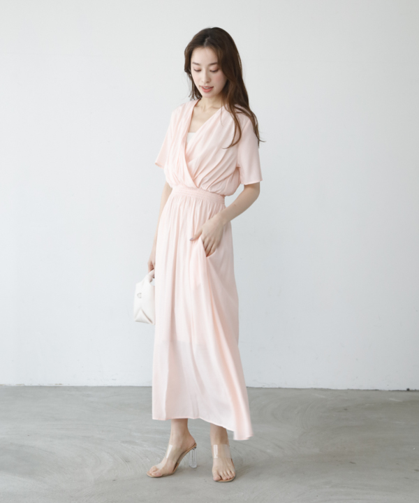 【S/S COLLECTION 2023掲載】カシュクール女神ワンピース