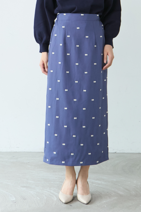 フラワー刺しゅうタイトスカート｜SKIRT｜レディース