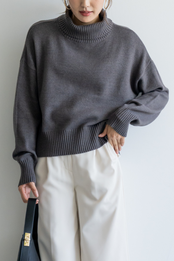 セットアップ対応》タートルゆるニット｜TOPS｜レディースファッション