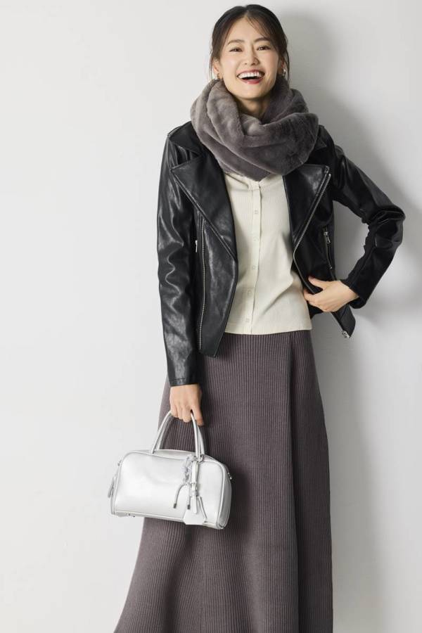 セットアップ対応》リブニットフレアスカート｜SKIRT｜レディース