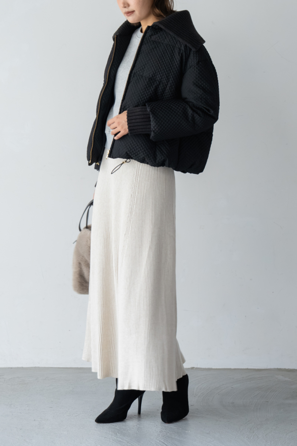 セットアップ対応》リブニットフレアスカート｜SKIRT｜レディース