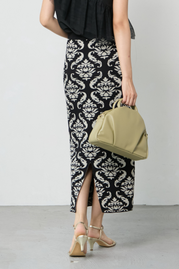 ダマスク柄ニットスカート｜SKIRT｜レディースファッション通販のM