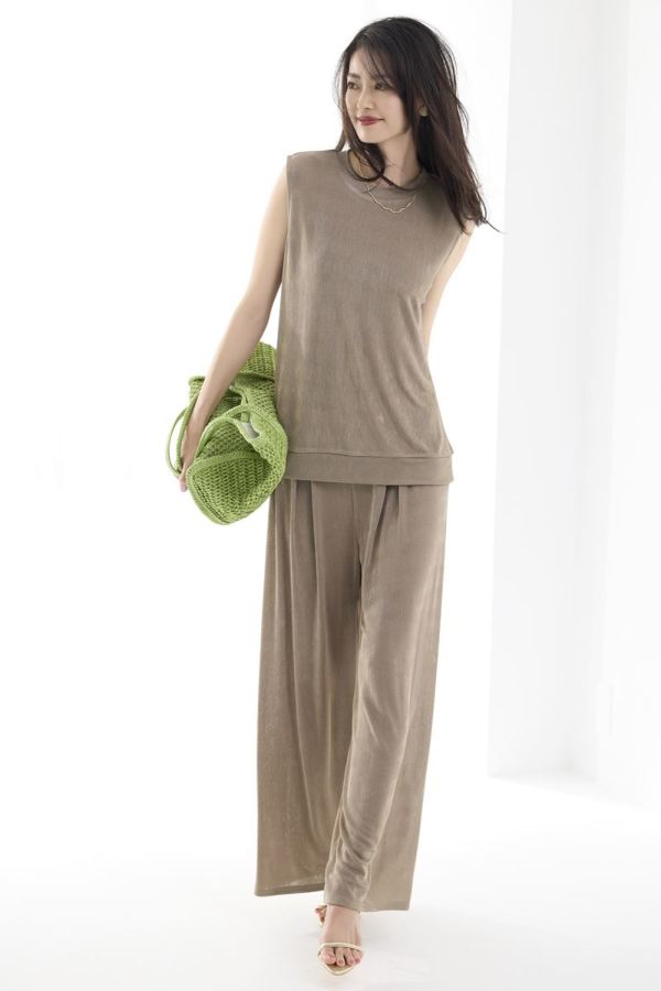 【美品】パンツセットアップ36 S セットアップ対応》リラックス美脚パンツ｜PANTS｜レディース