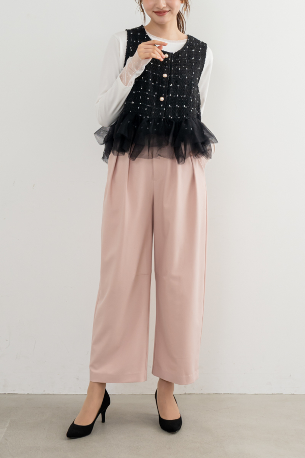 ドットシアースリーブトップス｜TOPS｜レディースファッション通販のM