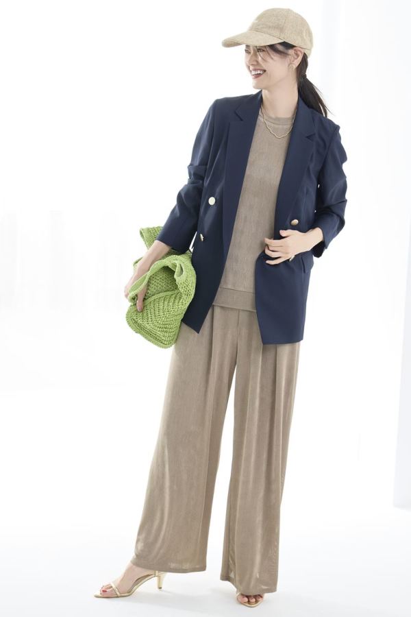 LIMITED SET】リラックスノースリカットソー＋リラックス美脚パンツ