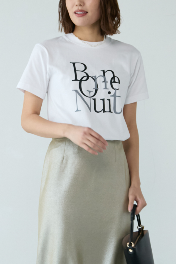 LIMITED SET】ランダムロゴTシャツ＋パール付きリネンライク