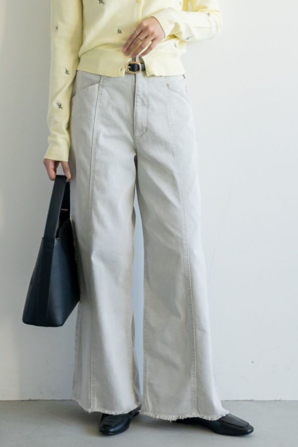 LIMITED SET】ラメシャギーロゴニット＋フリンジカットデニム※送料無料