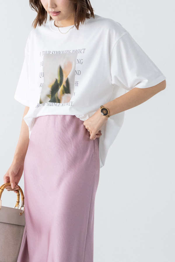 LIMITED SET】フラワーフォトTシャツ＋クロシェニットマーメイド